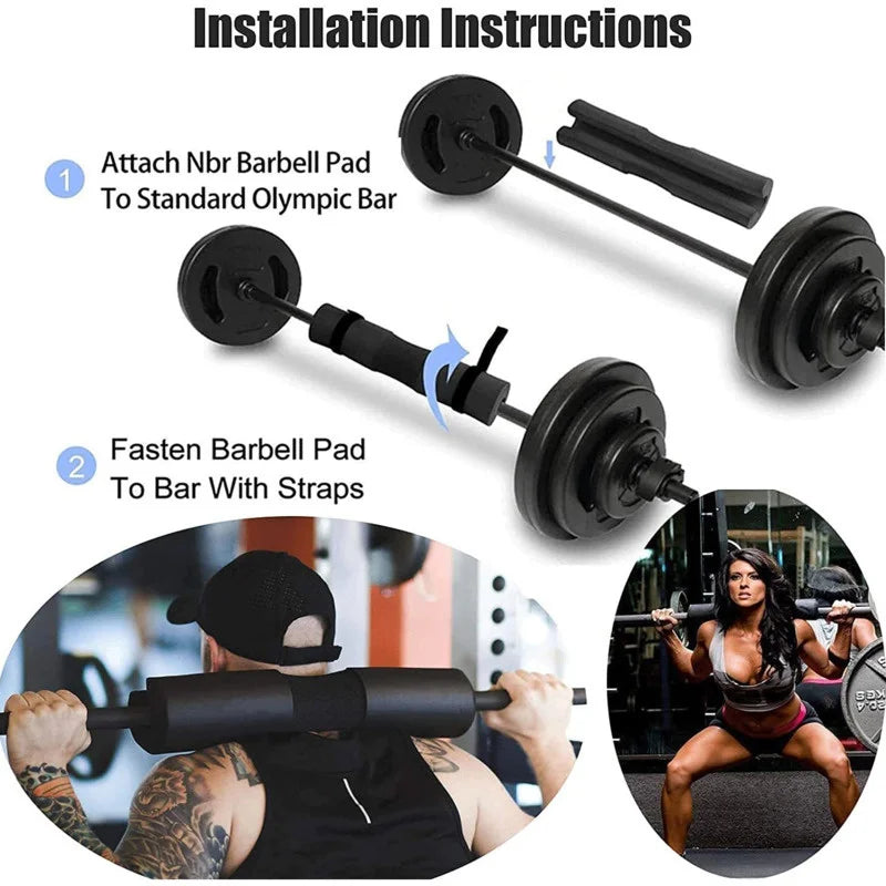 Barbell Squat Shoulder Pad Hip Thrust Barbell Foam Cover Weight Lifting Training Soft Bag Equipment Men Women Gym Fitness Gear