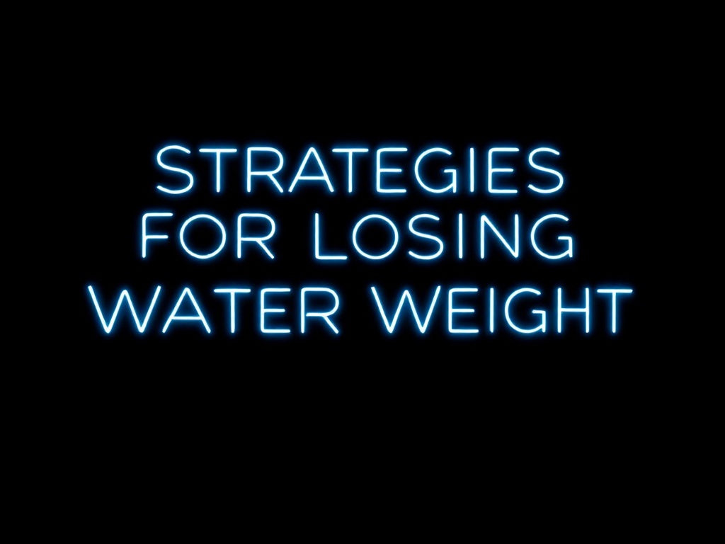 Strategies For Losing Water Weight